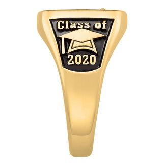 Ladies Yellow CELEBRIUM Crest Square Signet Ring