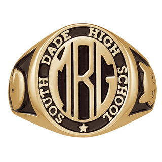 Men's Yellow CELEBRIUM Signet Oval Class Ring