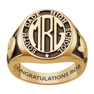 Men's Yellow CELEBRIUM Signet Oval Class Ring