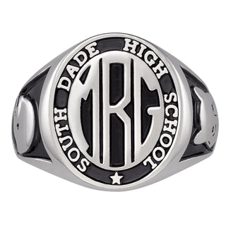 Men's Sterling Silver Signet Oval Class Ring