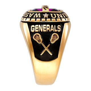 14K Gold over Sterling Personalized-Top Birthstone Class Ring