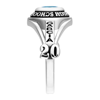 Sterling Silver Traditional Marquise Ladies Class Ring
