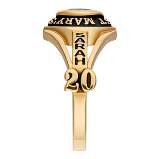 14K Gold over Sterling Traditional Marquise Ladies Class Ring