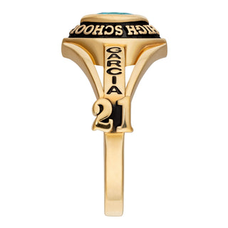 14K Gold over Sterling Traditional Marquise Ladies Class Ring