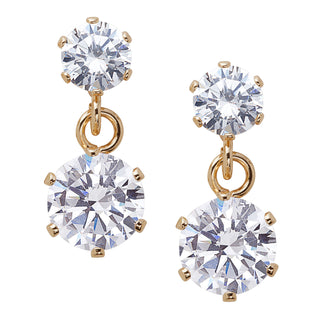 Cubic Zirconia  3 Pierced Earring Wardrobe Set