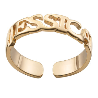 14K Gold Plated Personalized Name Ring
