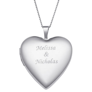 Sterling Silver Personalized Small Heart Locket Pendant