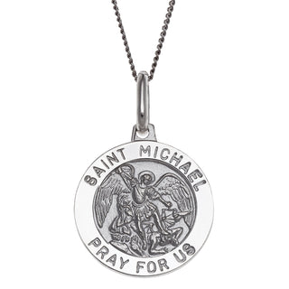 Sterling Silver St.Michael Personalized Medal Pendant