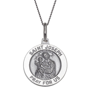 Sterling Silver St. Joseph Personalized Medal Pendant