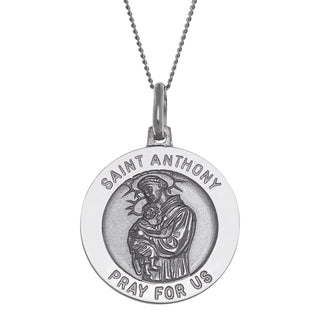 Sterling Silver St. Anthony Personalized Medal Pendant