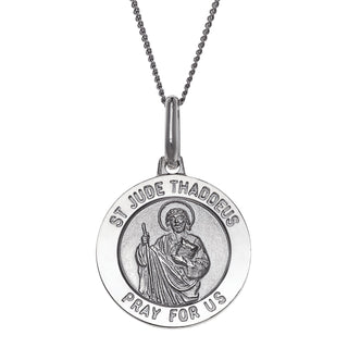 Sterling Silver St. Jude Personalized Medal Pendant