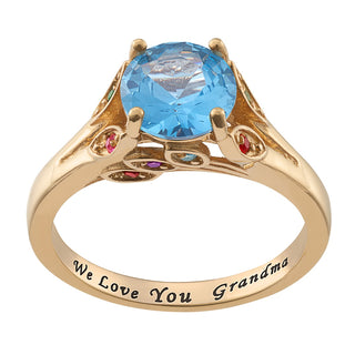 Personalized Mother's and Grandmother's Birthstone Ring