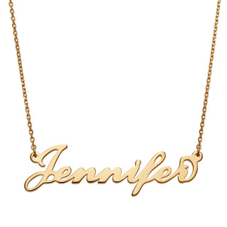 14K gold over sterling name necklace