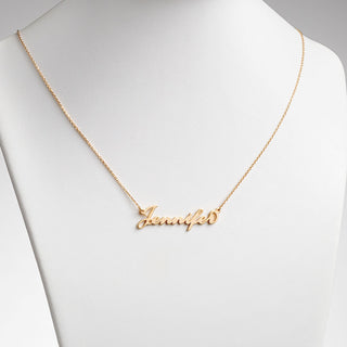 14K Gold over Sterling  Script Name Necklace