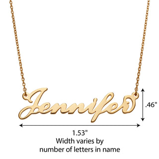 14K Gold over Sterling  Script Name Necklace