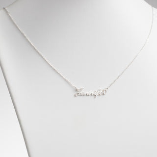 Sterling Silver Petite Script Name Necklace