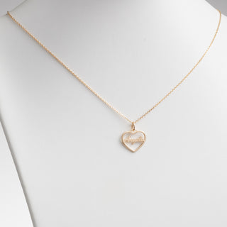 14K Gold over Sterling Open Heart Name Necklace