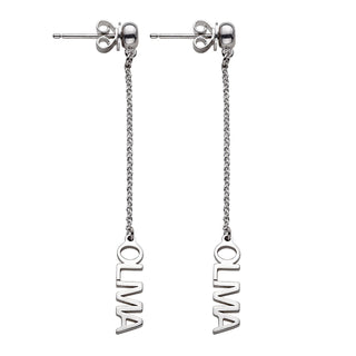 Sterling Silver Name with Birthstone Dangle Earrings