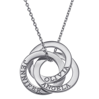 Sterling silver interlocking necklace