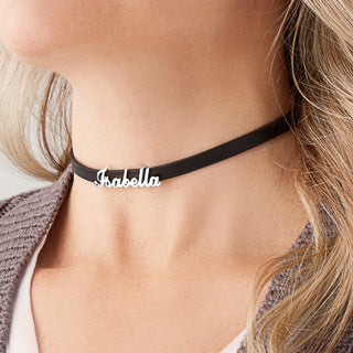 Name Leather Wrap Bracelet and Choker