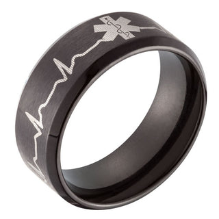 Stainless Steel Medical ID Engravable Band Ring