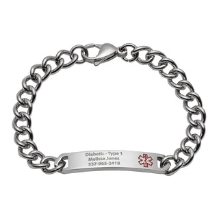 Stainless Steel Engraved Medical ID Bracelet