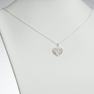Sterling Silver Name and Class of Heart Necklace