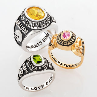 10K Yellow Gold Ladies Sweetheart Birthstone Class Ring