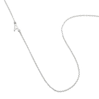 Sterling Silver Asymmetrical Initial Necklace