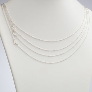 Sterling Silver Asymmetrical Initial Necklace