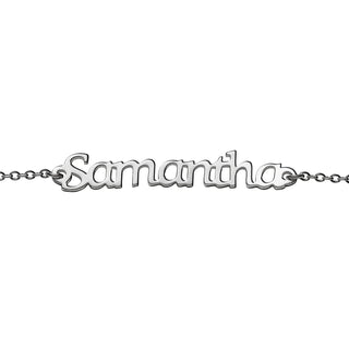 Sterling Silver Personalized Mini Name Anklet