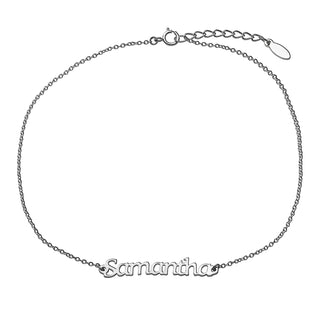 Sterling Silver Personalized Mini Name Anklet