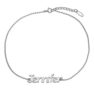 Sterling Silver Personalized Name Anklet