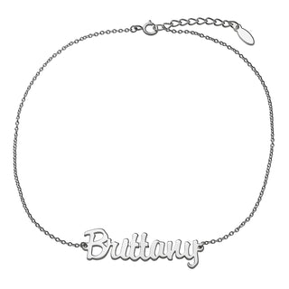 Sterling Silver Personalized Name Anklet