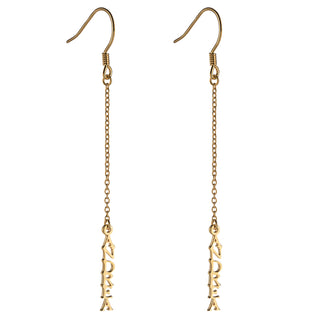 14K Gold over Sterling Personalized Name Dangle Earring