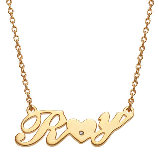 14K Gold over Sterling Couple's Initials with Heart
