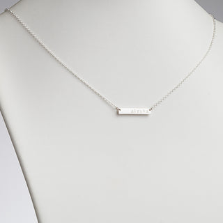 Sterling Silver Personalized Name Bar Necklace