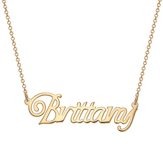 14K Gold over Sterling Personalized Name Necklace