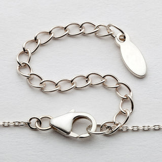 Sterling Silver Petite Script Name with Birthstone Necklace