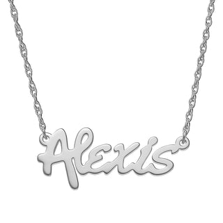 Silver Plated Bold Name Necklace