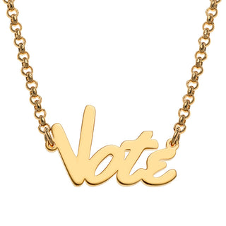 14K Gold over Sterling Bold Name Necklace