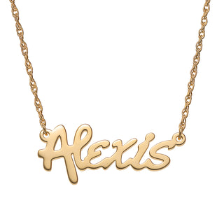 14K Gold over Sterling Bold Name Necklace