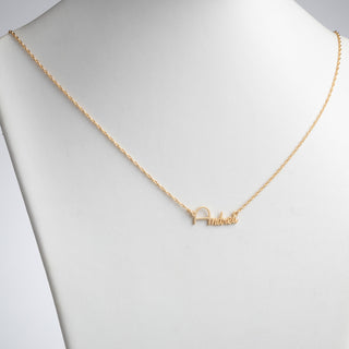 14K Gold over Sterling Petite Script Name Necklace