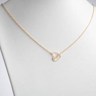 14K Gold over Sterling Petite Open Heart with Name Necklace