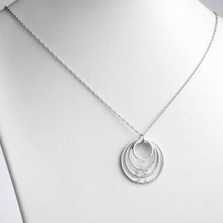 Script Name with Circle Necklace - 4 Names