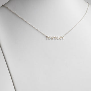 Sterling Silver Petite Uppercase Name Necklace