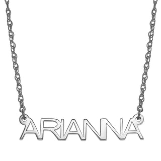 Sterling Silver Petite Uppercase Name Necklace