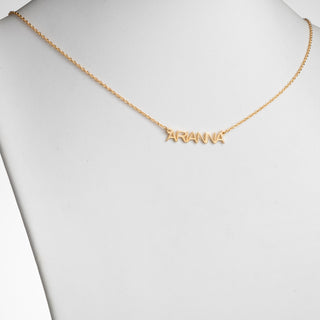 14K Gold over Sterling Petite Uppercase Name Necklace