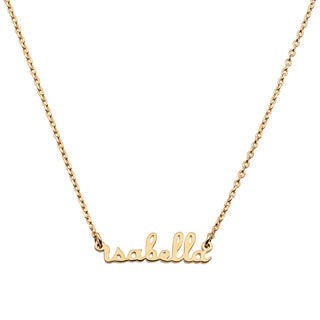 14K Gold over Sterling Petite Script Name Necklace