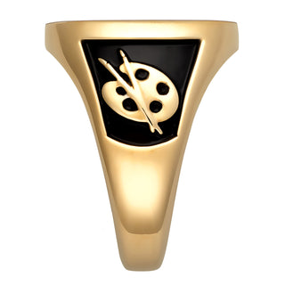 14K Gold over Sterling Ladies Oval Signet Class Ring